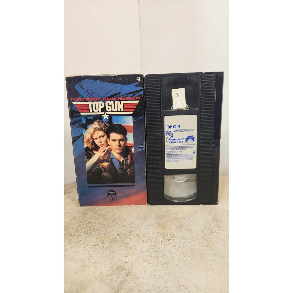 Top Gun VHS 1986 Tom Cruise Kelly McGillis Val Kilmer Anthony Edwards Vintage